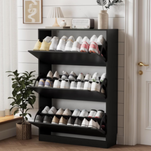 Shoe Cabinet with 3 Flip Drawers for Entryway
